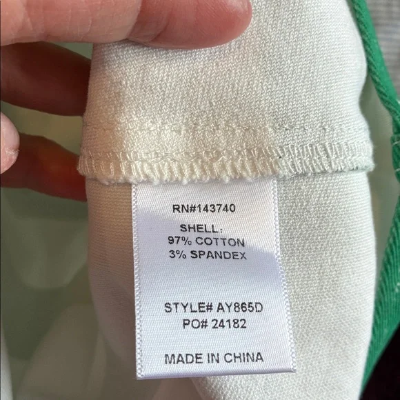 NWOT Hyacinth House Green & White Striped Hooper Denim Midi Dress Sz S - Picture 9 of 9